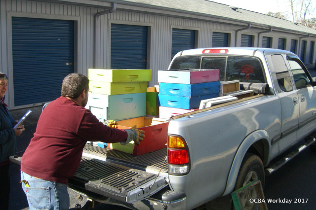 David Eckert loaded 4 hives for OCBA's 2017 Apprentices.